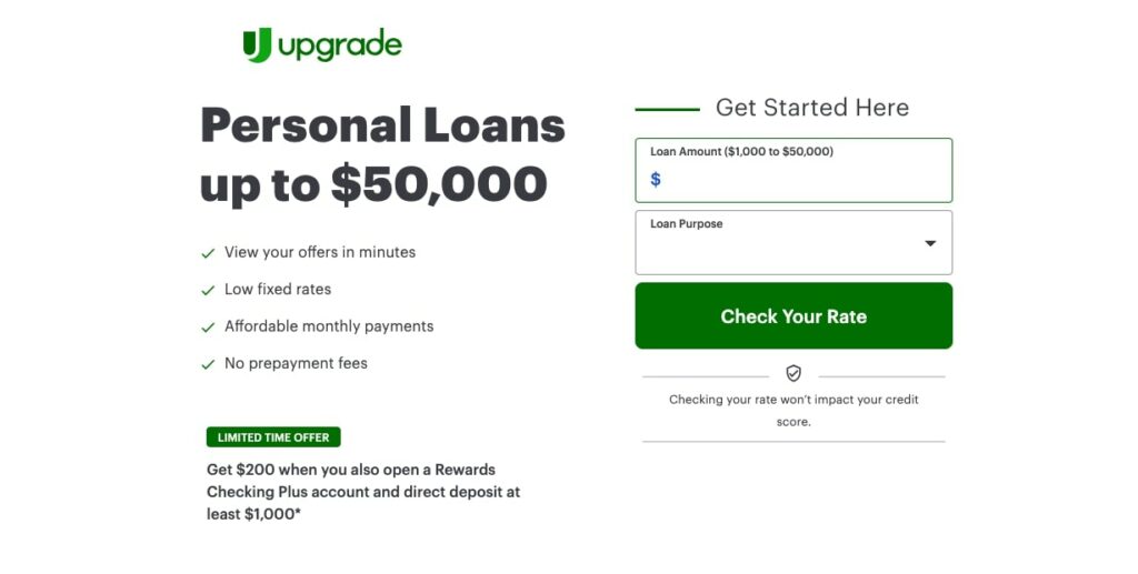 Upgrade Personal Loans Review